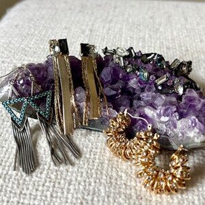 Lot of 4 Mid-Range Luxury pairs of Earrings - Loft Lucky Brand Francescas